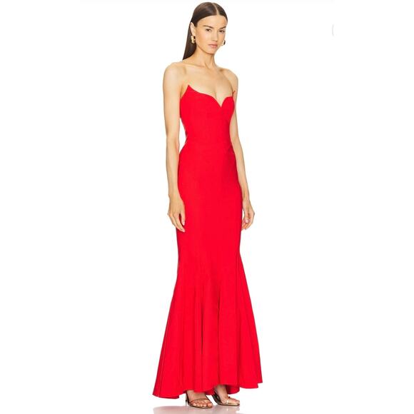 NEW NWT Michael Costello Revolve Billie Gown in Red size Large - Picture 2 of 7